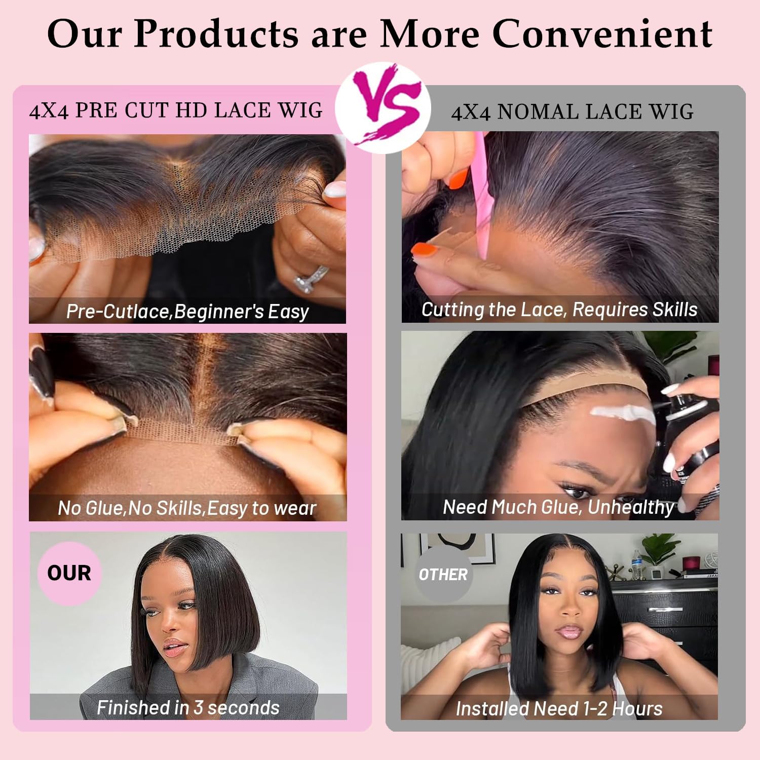 SJXAL bob wig for Black Women straight style for versatile occasions