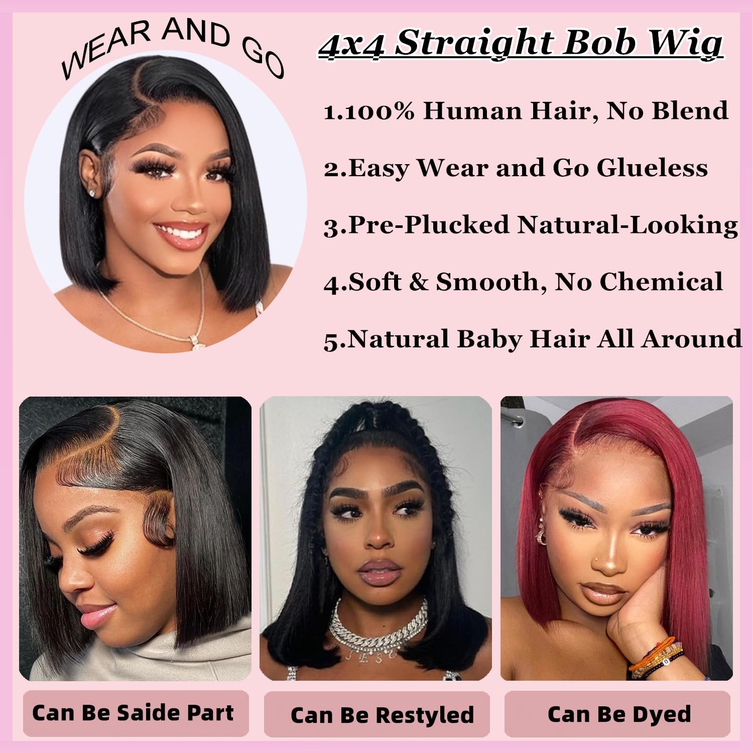SJXAL pre-plucked pre-cut bob wig saves prep time