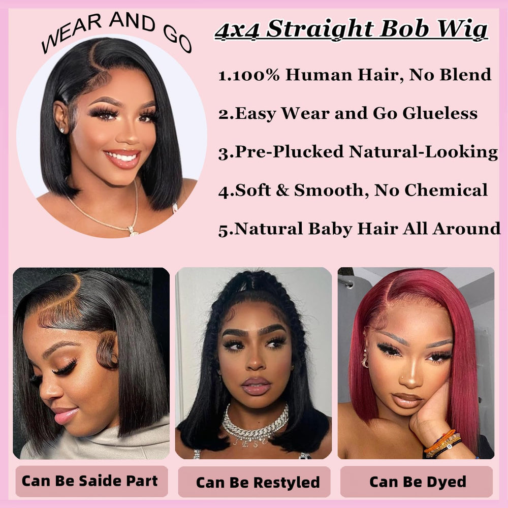 SJXAL pre-plucked pre-cut bob wig saves prep time
