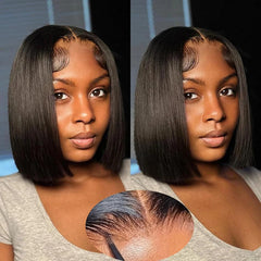 SJXAL short bob wig straight 8 inch for daily natural look and ease of wear