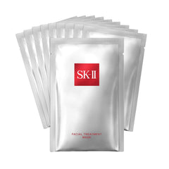 SK-II facial mask brightening sheets deliver instant hydration for radiant skin.