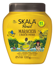 Skala Mais Cachos 2-in-1 Cream bottle demonstrates nourishing hair care benefits