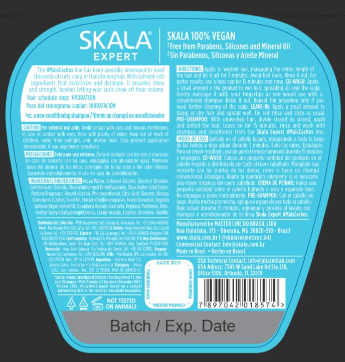 Skala Mais Cachos 2-in-1 Cream maracuja aroma for refreshing curl care ritual