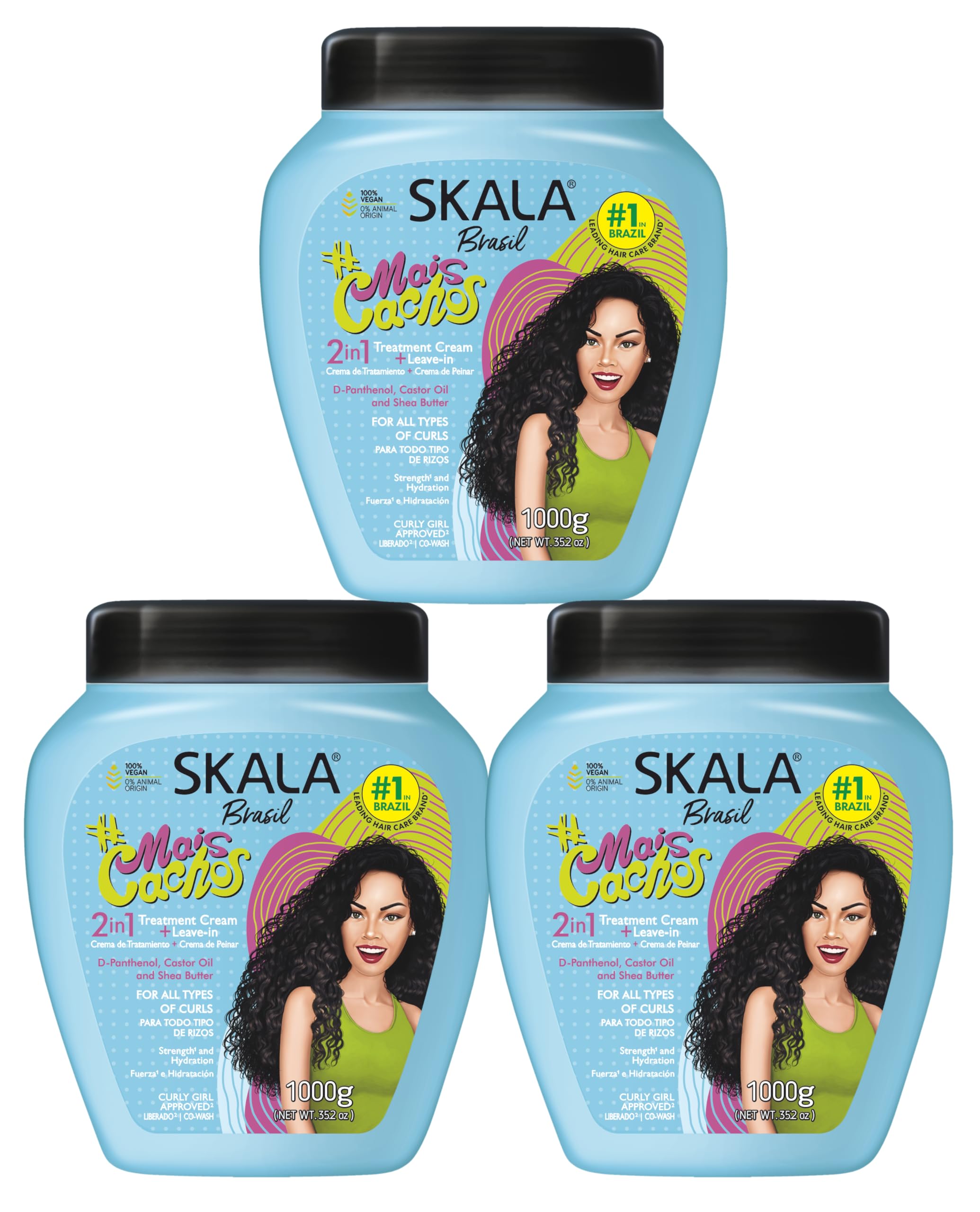 SKALA Mais Cachos Hydrates bottle front for curl hydration and frizz control