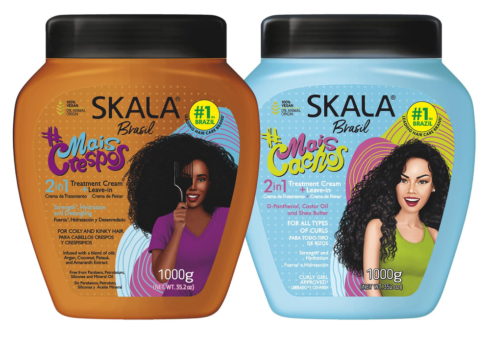 SKALA MaisCachos treatment cream bottle with a hydrating formula for curls.