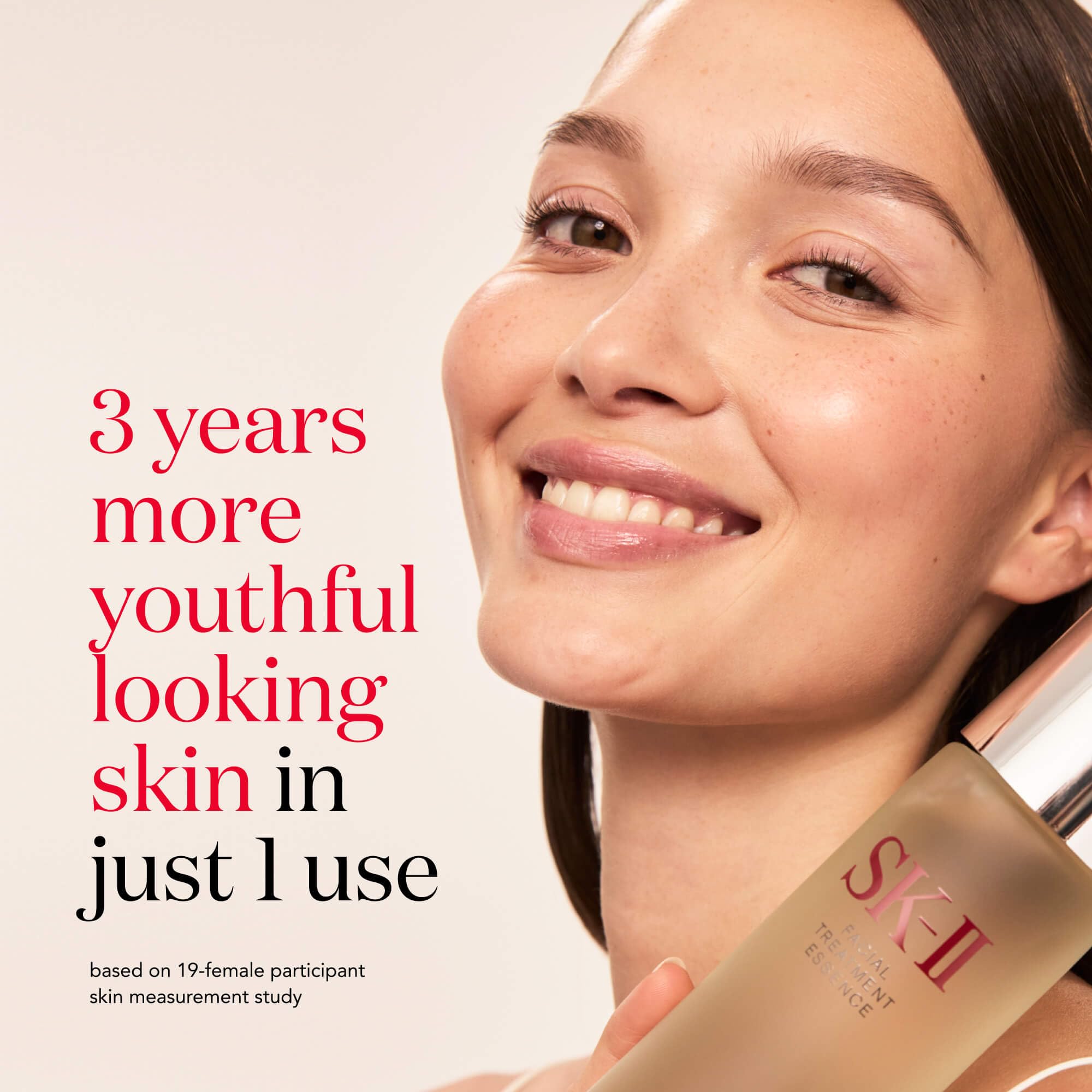 SK-II Facial Treatment Essence bottle demonstrates PITERA-rich hydration for radiant skin.