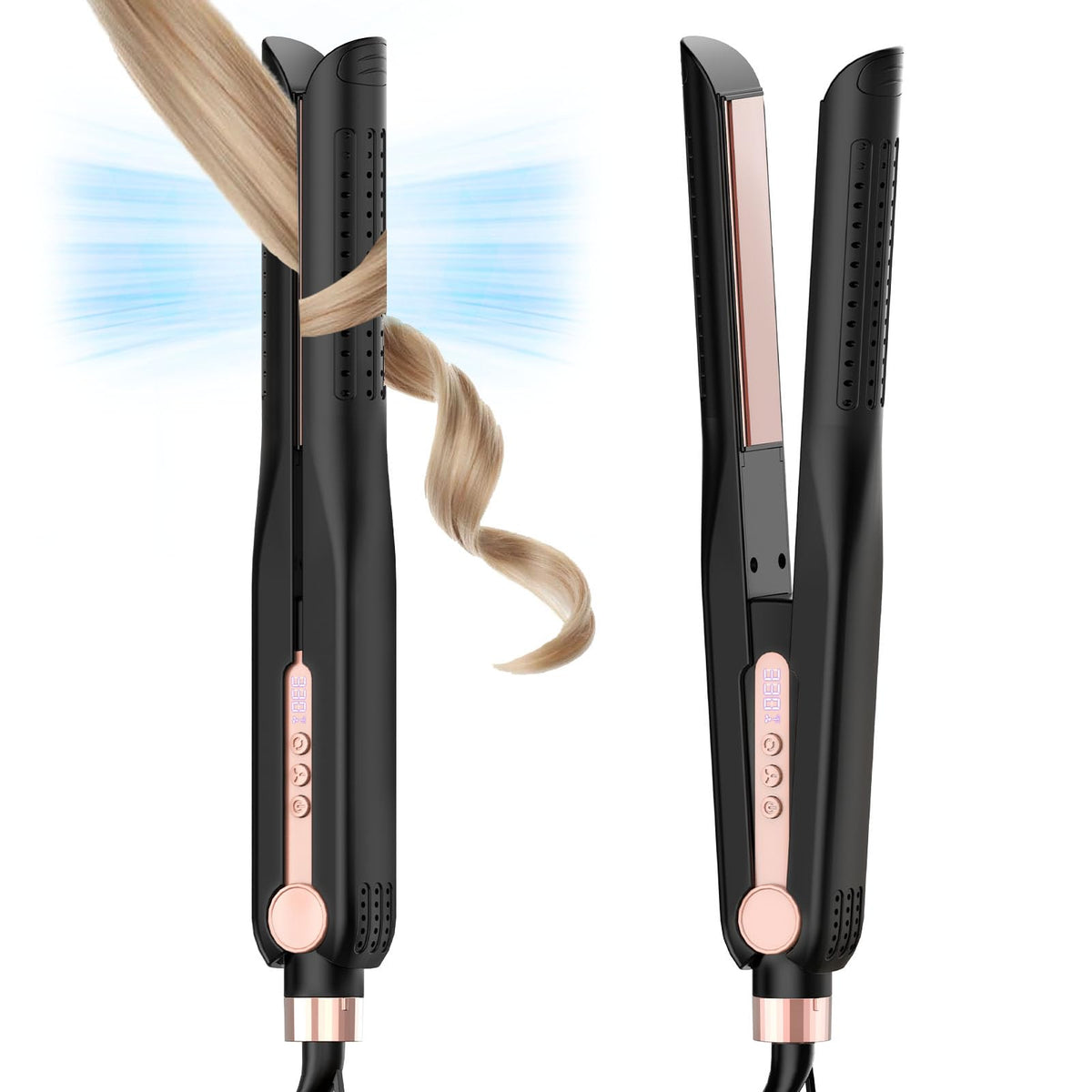 SKIMI Airflow Styler flat-iron titanium plates for smooth straight styles