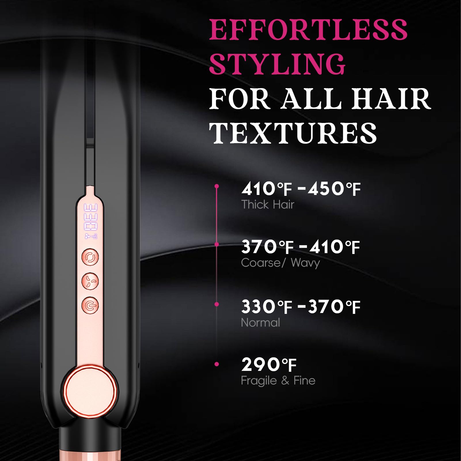 SKIMI Airflow Styler PTC heating system heats quickly for even results