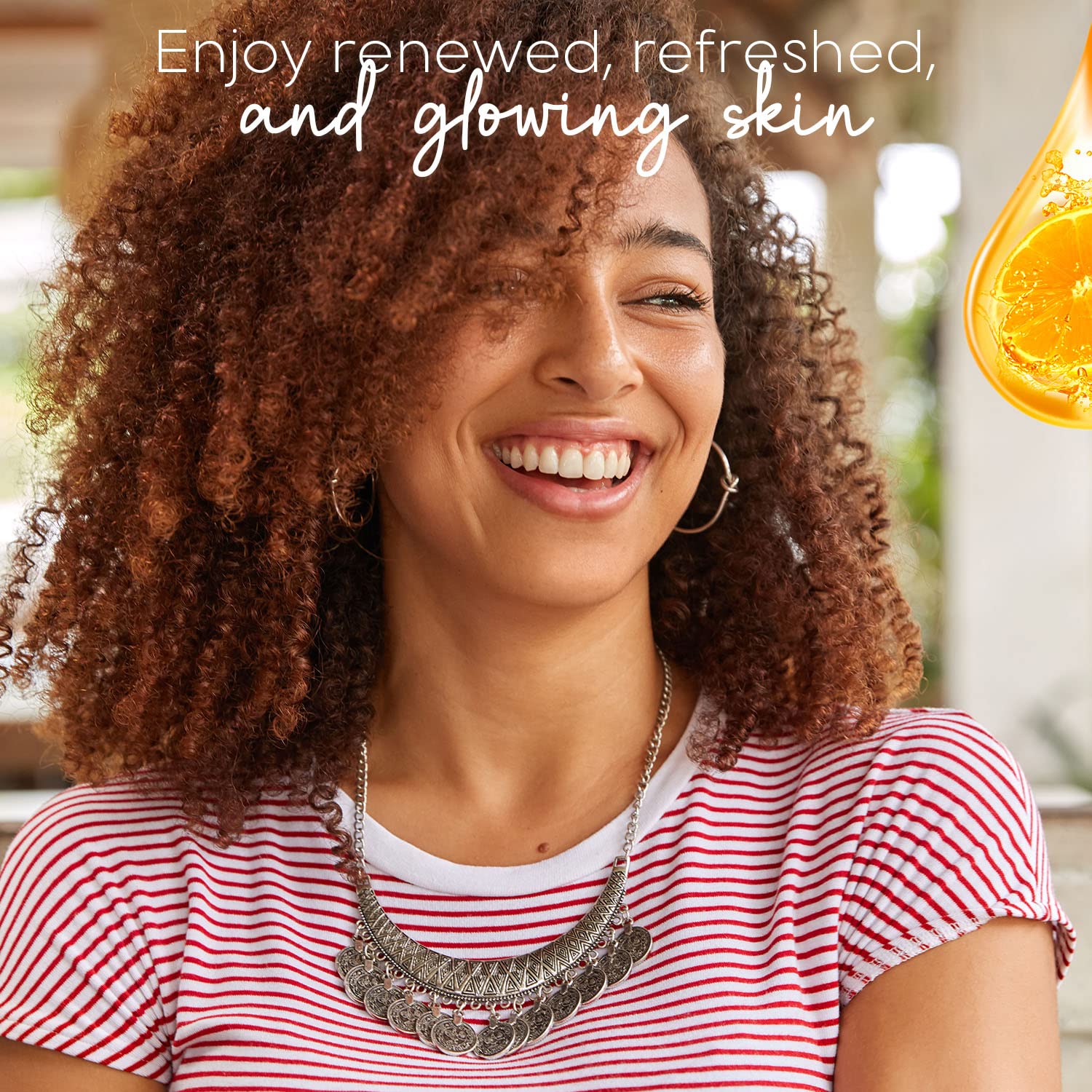 Skin Aesthetics vitamin C and collagen ingredients close-up for brightening potential