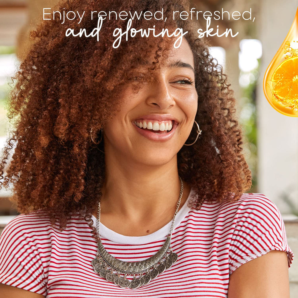 Skin Aesthetics vitamin C and collagen ingredients close-up for brightening potential