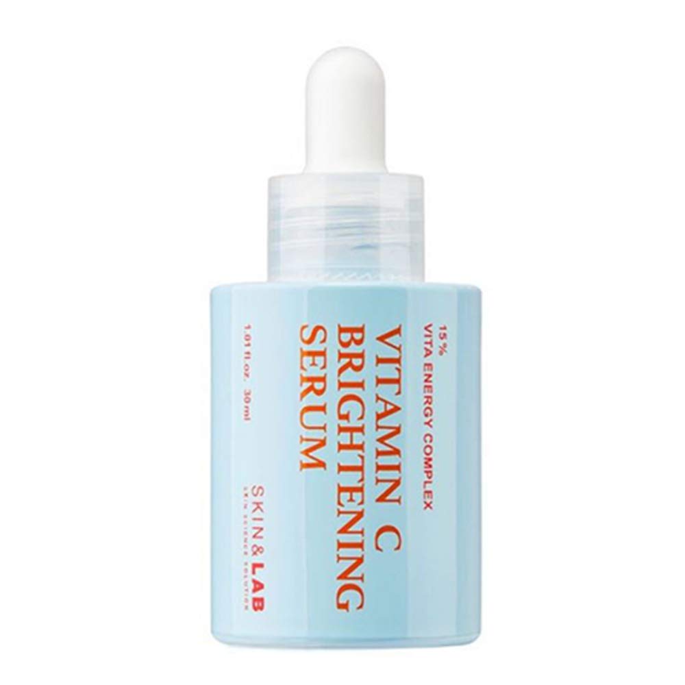 SKIN&LAB Vitamin C Serum bottle closeup illustrating hydration-boosting formula
