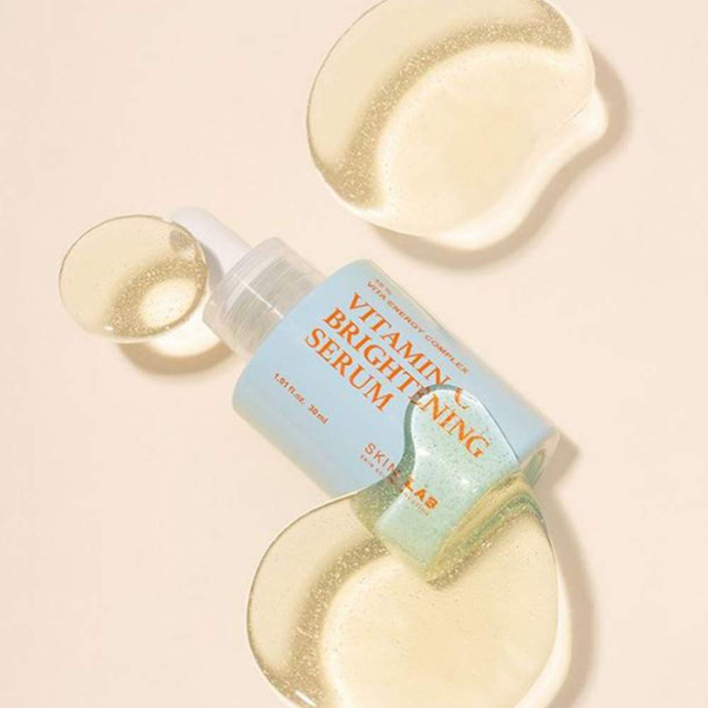 SKIN&LAB Vitamin C Serum visual with five hyaluronic acids emphasizing deep hydration