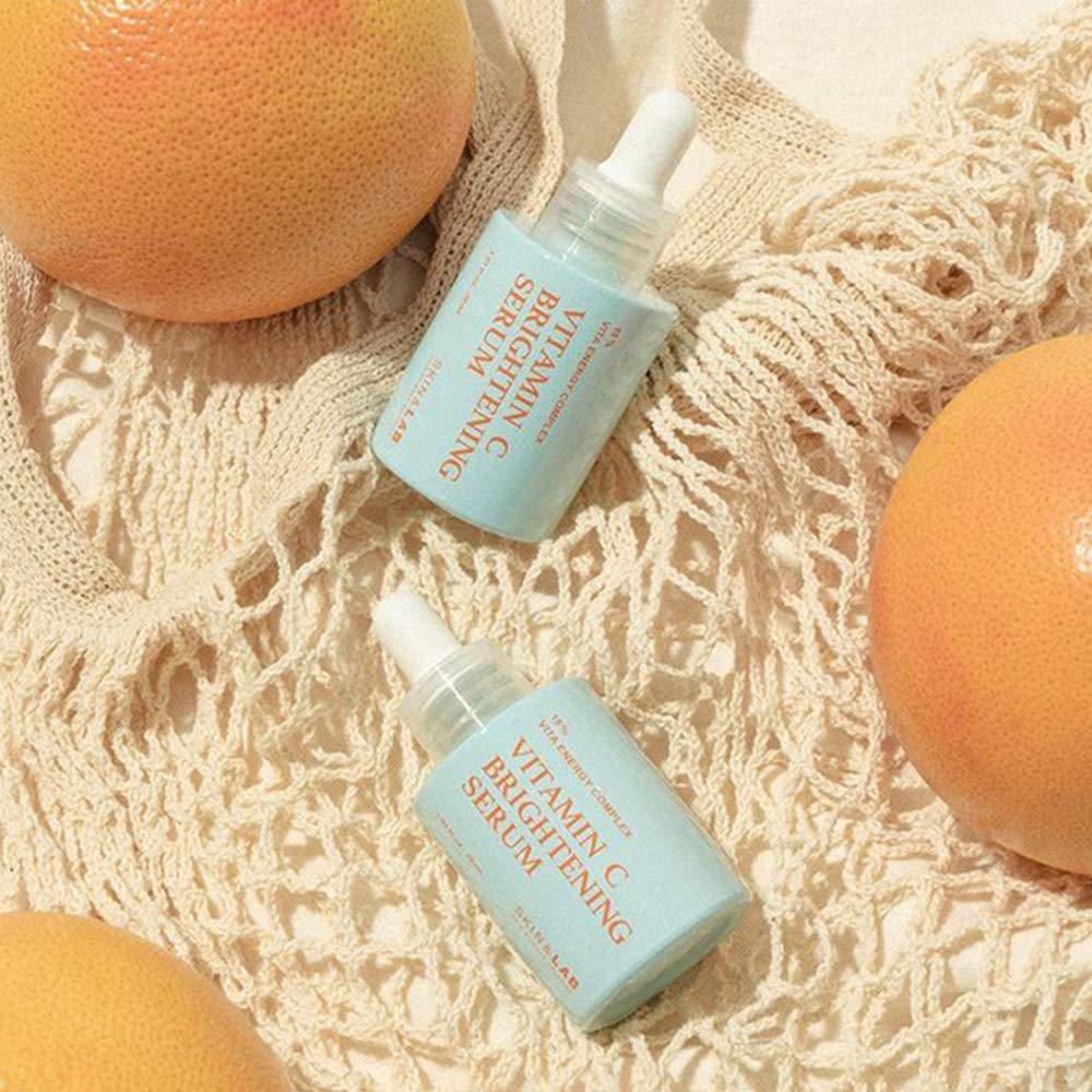 SKIN&LAB Vitamin C Serum ingredient panel closeup highlighting key actives