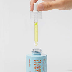 SKIN&LAB Vitamin C Serum closeup featuring niacinamide and panthenol for barrier support