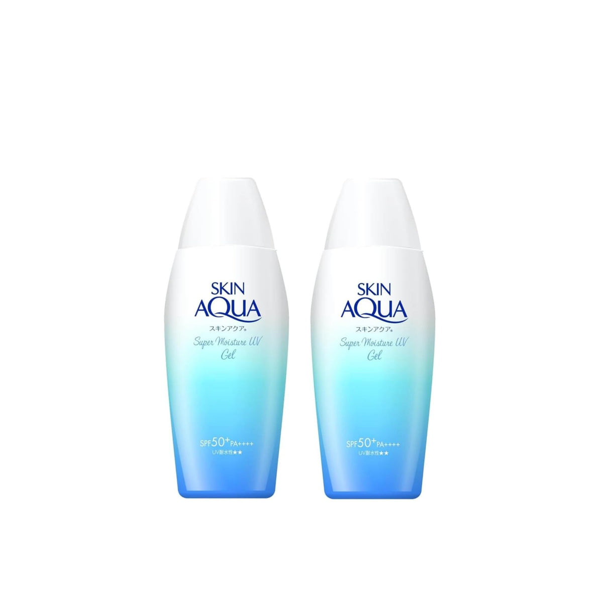 Skin Aqua UV sunscreen bottle front view with hydrating gel texture for comfortable wear