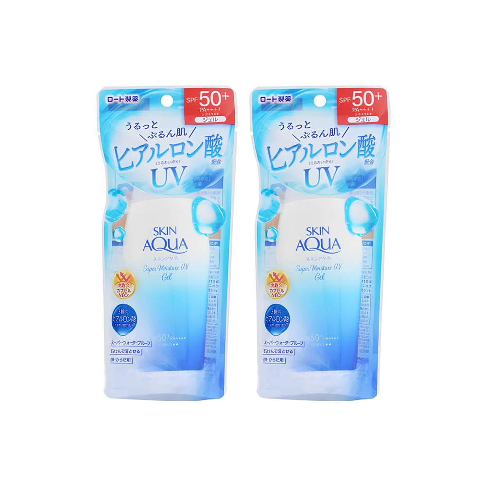 Skin Aqua UV gel texture swirl shows easy spread and no white cast