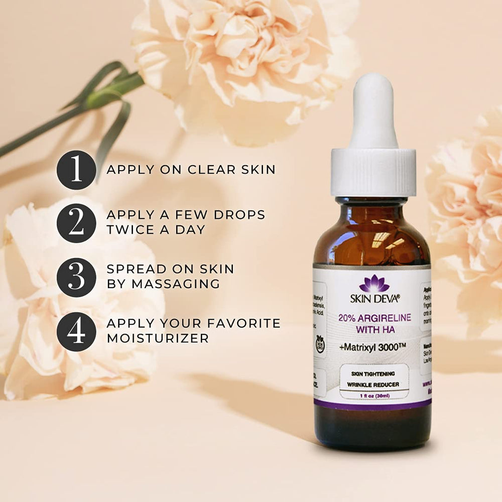 SKIN DEVA hyaluronic acid serum glow demonstrates hydration