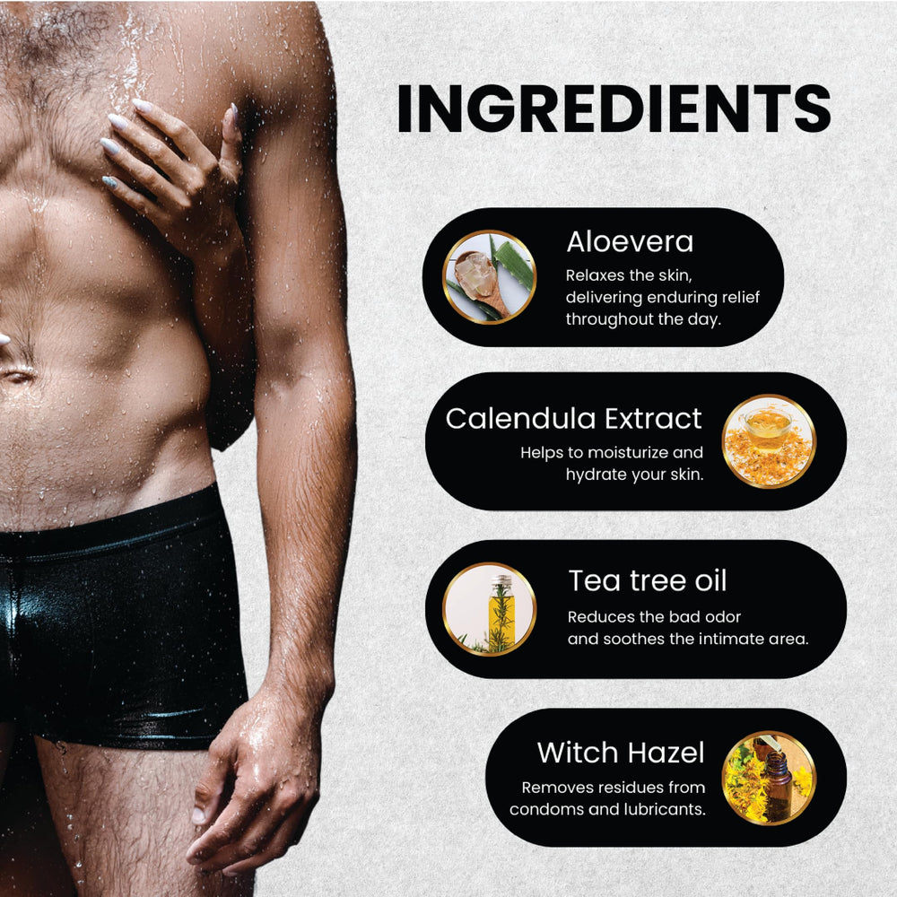 Aloe Vera and Calendula soothe skin while cleansing with Skin Elements.