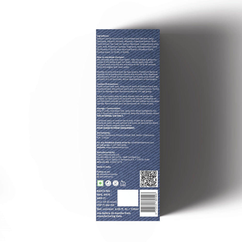 Skin Elements Intimate Wash 4.05 oz bottle for on-the-go freshness