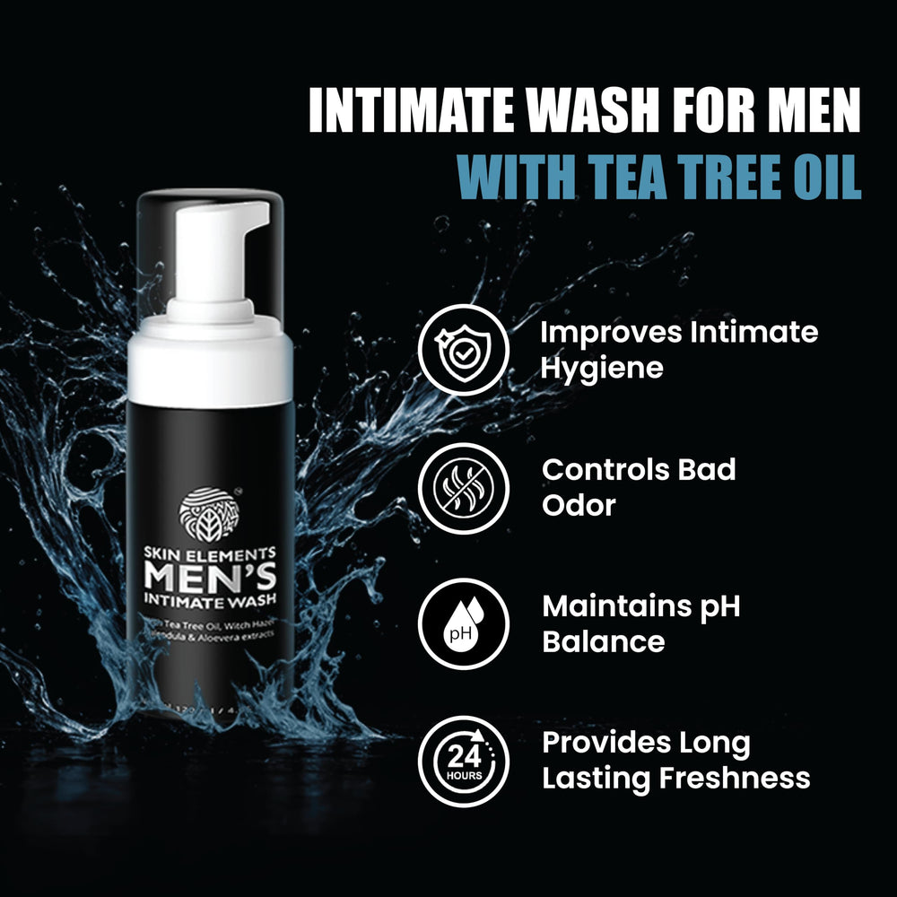 Skin Elements Intimate Wash texture-foam showcases rich lather without greasiness.