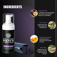 Skin Elements Intimate Wash close-up under-foreskin cleansing concept for hygiene
