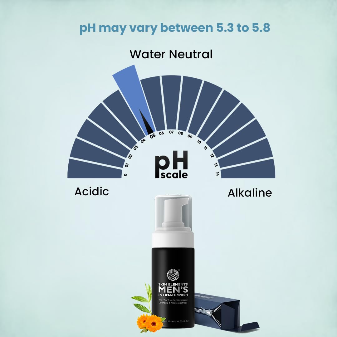 Skin Elements Intimate Wash witch-hazel-clarity emphasizes natural cleansing and calmer skin feel.