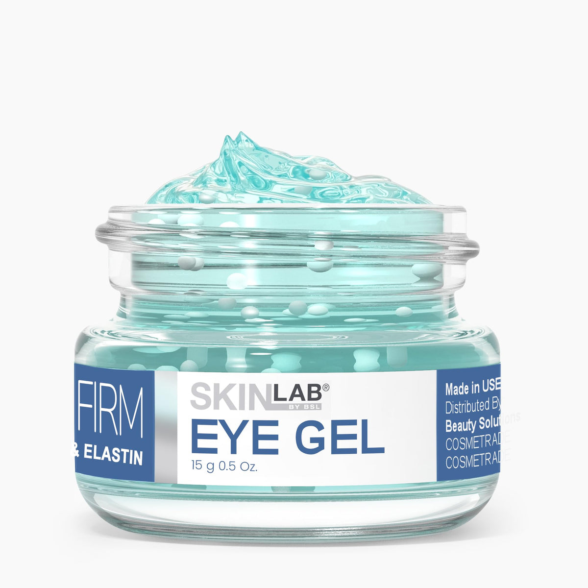 SKIN LAB Lift & Firm Eye Gel bottle delivers hydrating under-eye moisture and quick absorption.