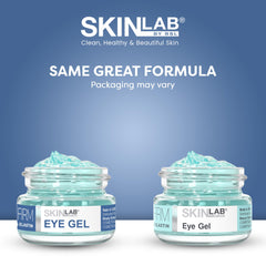 Texture swatch of SKIN LAB Lift & Firm Eye Gel showing lightweight gel texture.