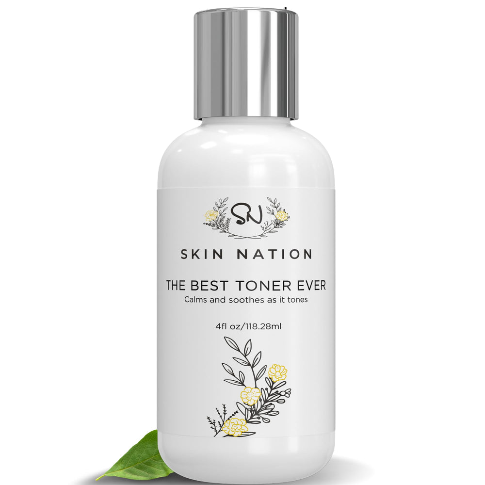 Skin Nation Hydrating Rosewater Toner bottle boosts daily hydration with gentle formula