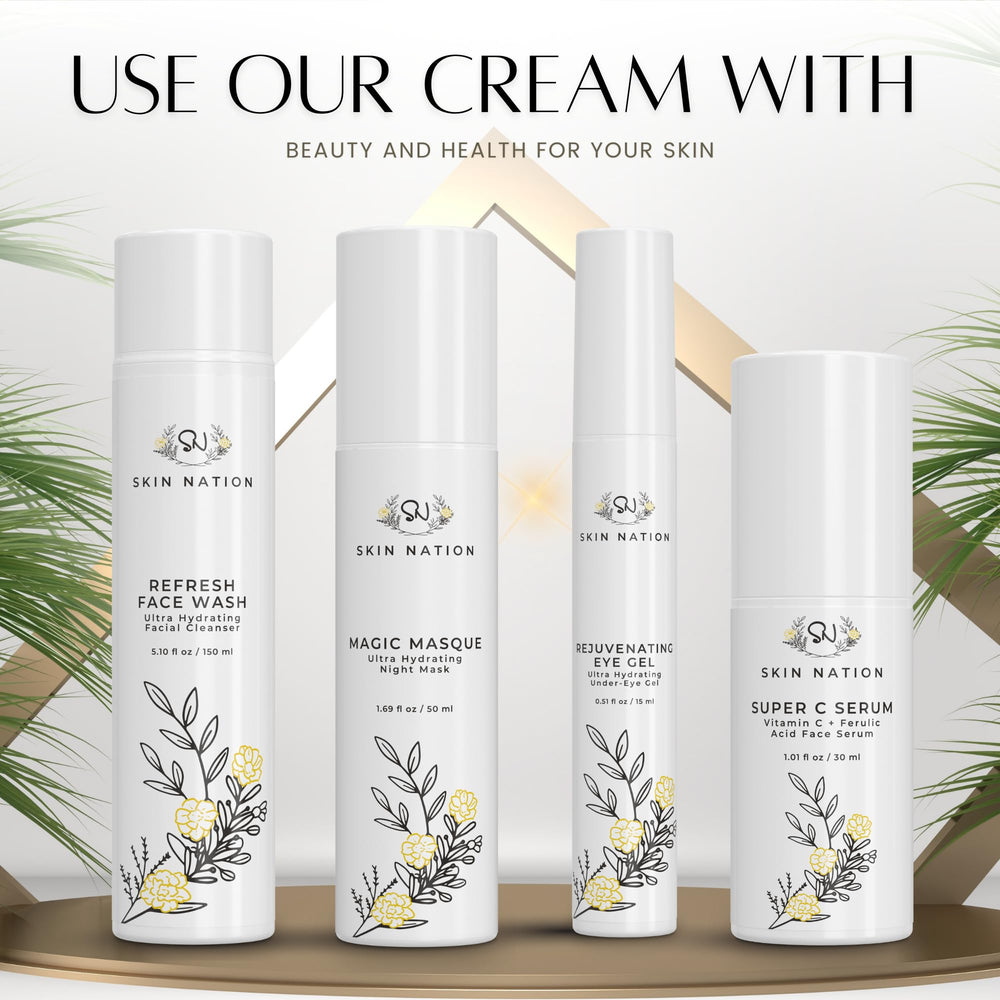 Skin Nation Renew Face Cream texture-lightweight for quick absorption.