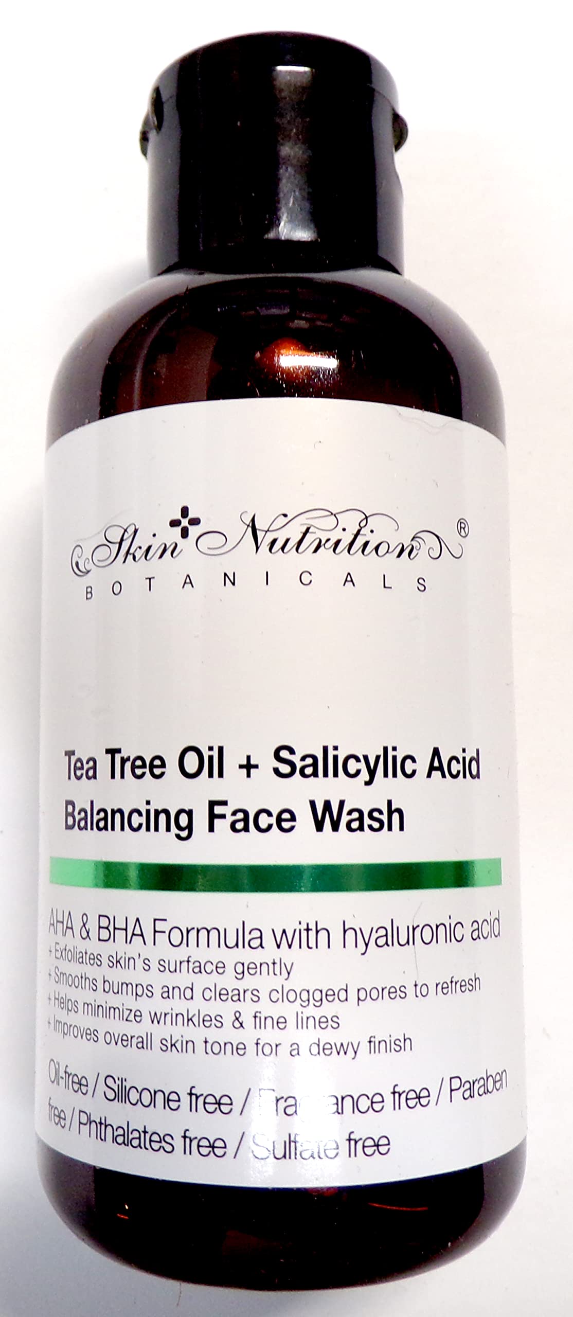 Skin Nutrition Botanicals limpiador facial con aceite de árbol de té, uso diario suave