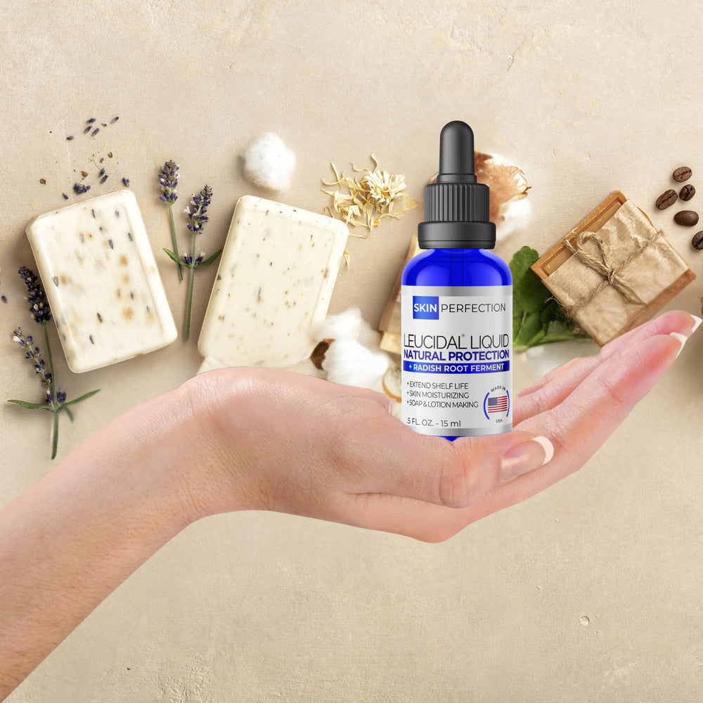 Skin Perfection Leucidal Liquid dropper-top ready for precise formulation dosing.