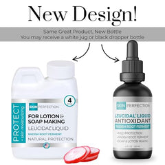 Skin Perfection Leucidal Liquid label highlighting EcoCert approval and safety