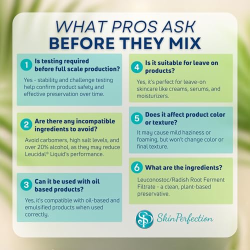 Plant-based Skin Perfection Leucidal Liquid supports natural formulation goals.