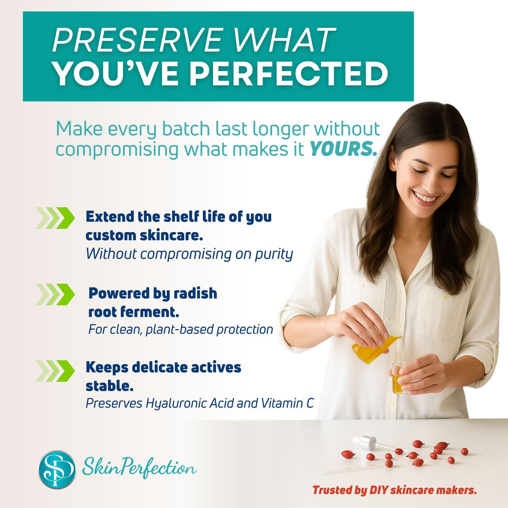 Skin Perfection Leucidal Liquid pour bottle enabling precise dose for gentle preservation