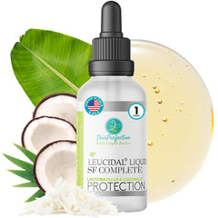 Skin Perfection Leucidal SF Complete bottle demonstrates natural preservation for fresh DIY lotions.