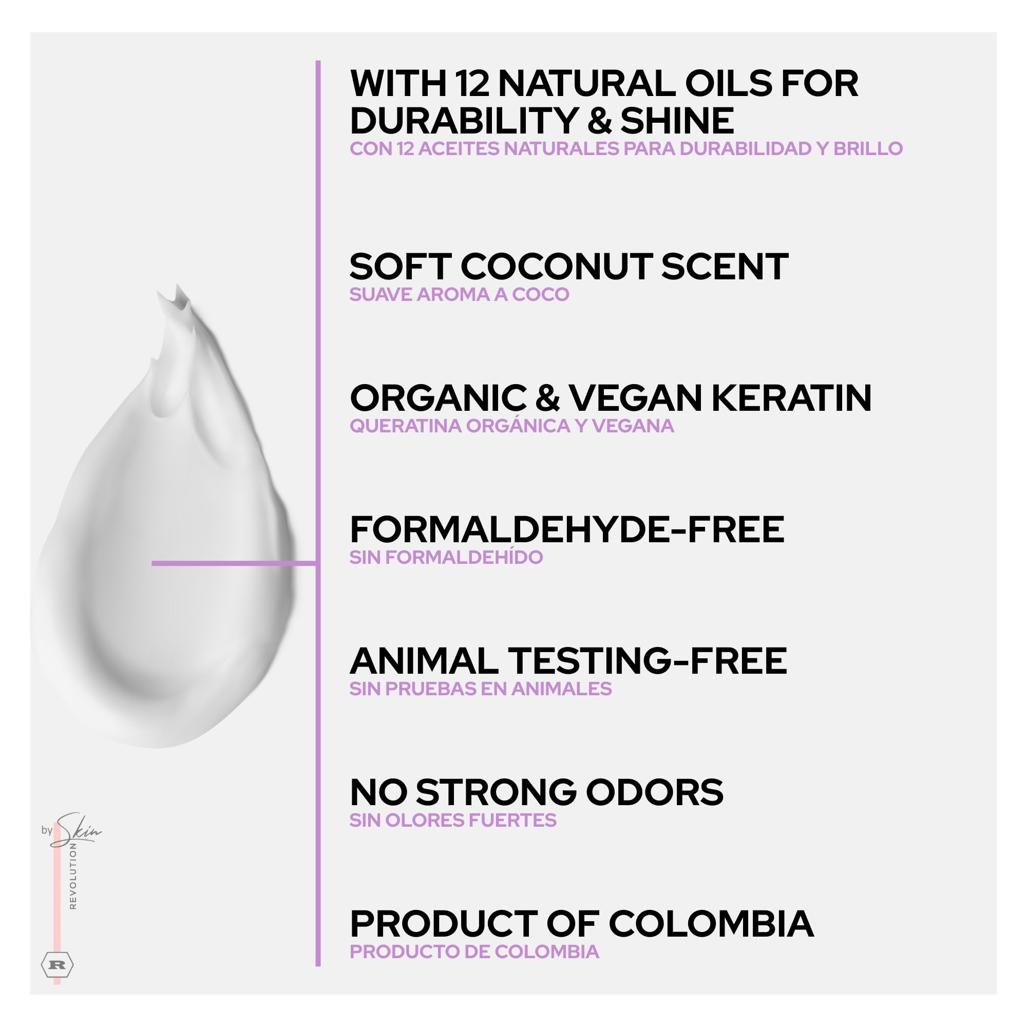 Skin Revolution Ritual Botánico keratin treatment application shows potential for straight, glossy hair.