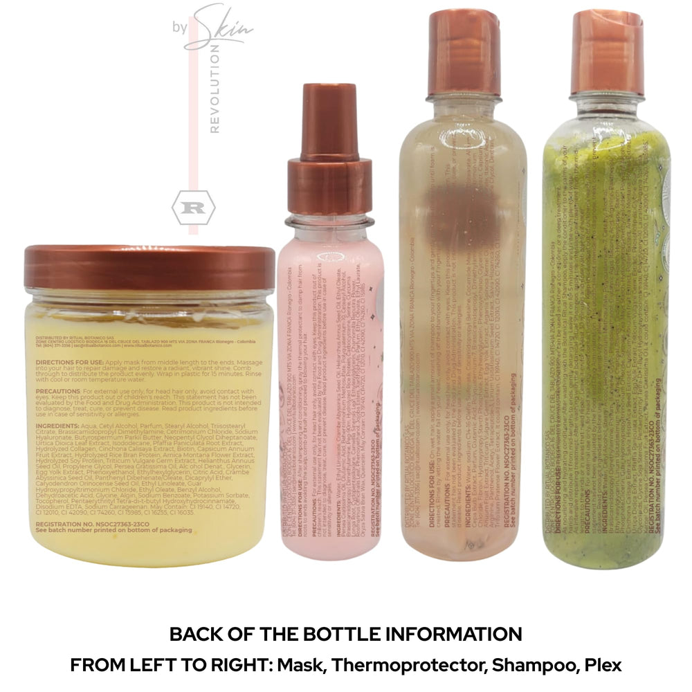 Skin Revolution Ritual Botánico Keratina Orgánica application shot suggesting long-lasting straightening