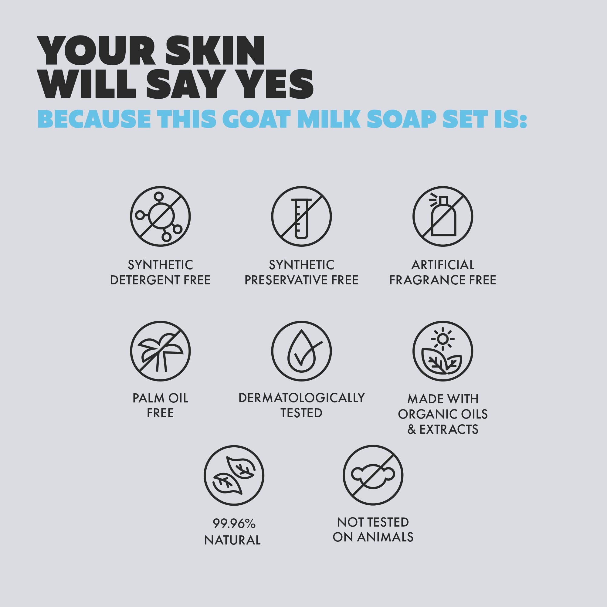 Skin Said Yes goat milk soap bars nourishing-lather with rich hydration for sensitive skin.