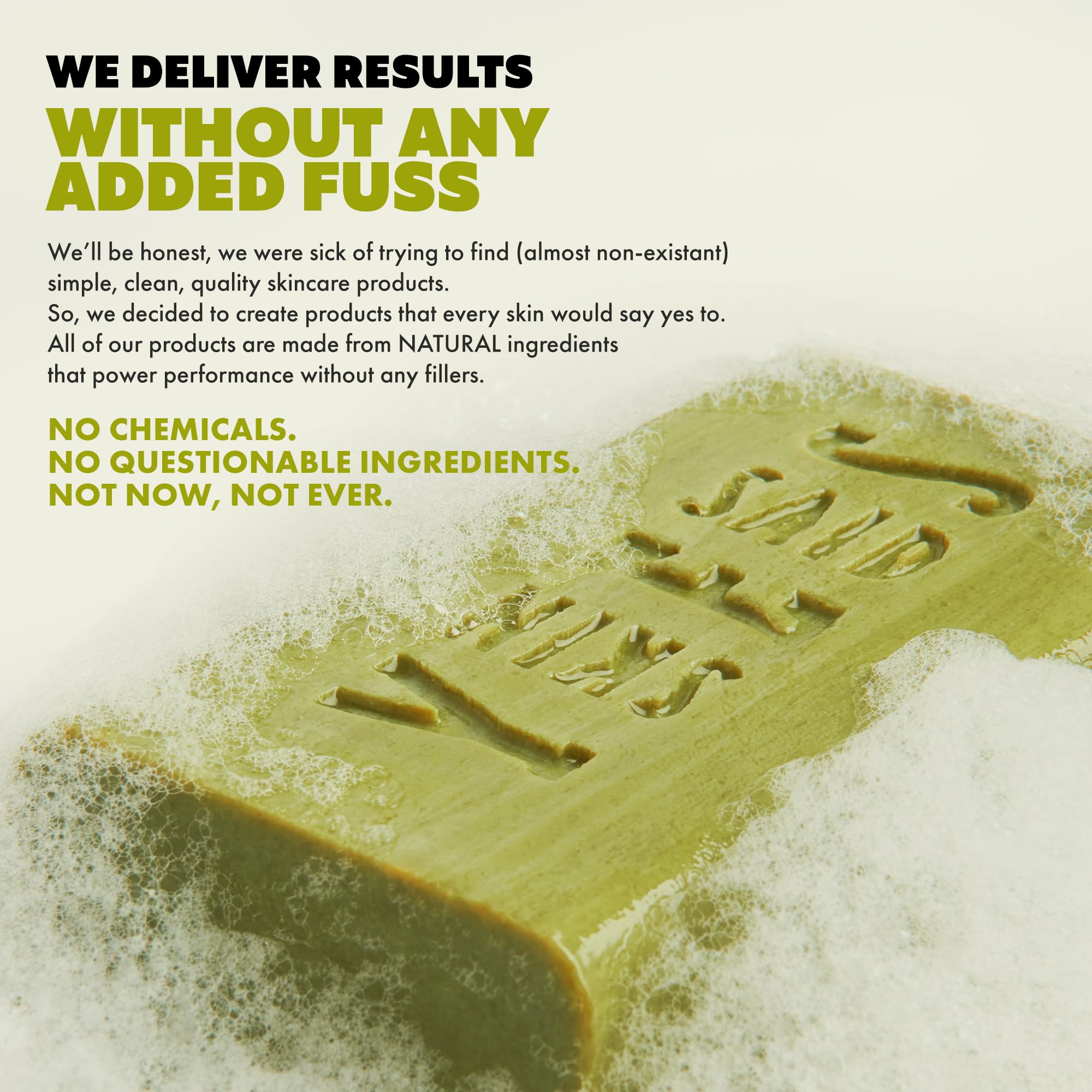 Skin Said Yes set4 ingredient focus close-up of four simple ingredients