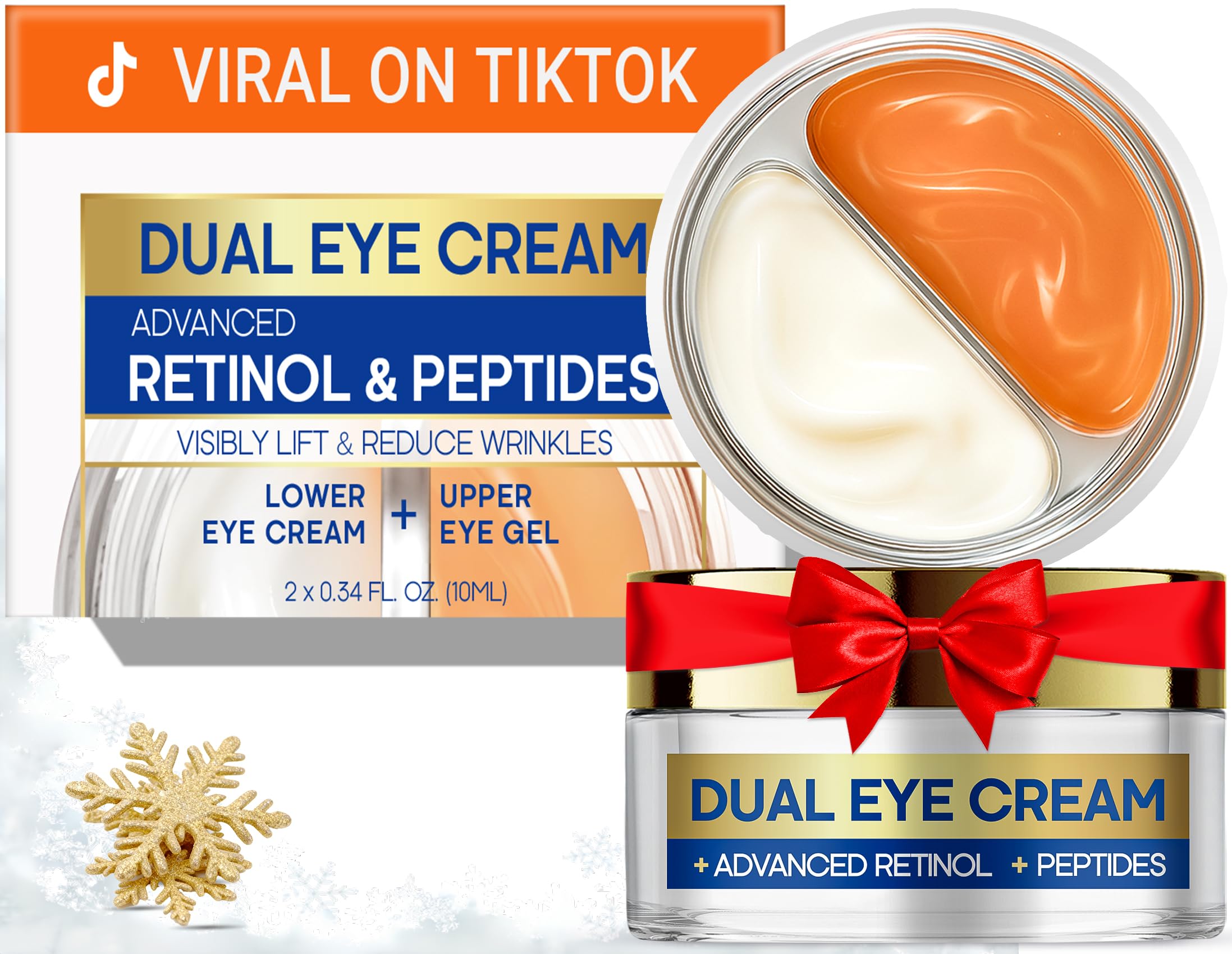 SKIN ULTIMA Dual Eye Cream bottle closeup shows fragrance-free hydration for delicate eye skin.