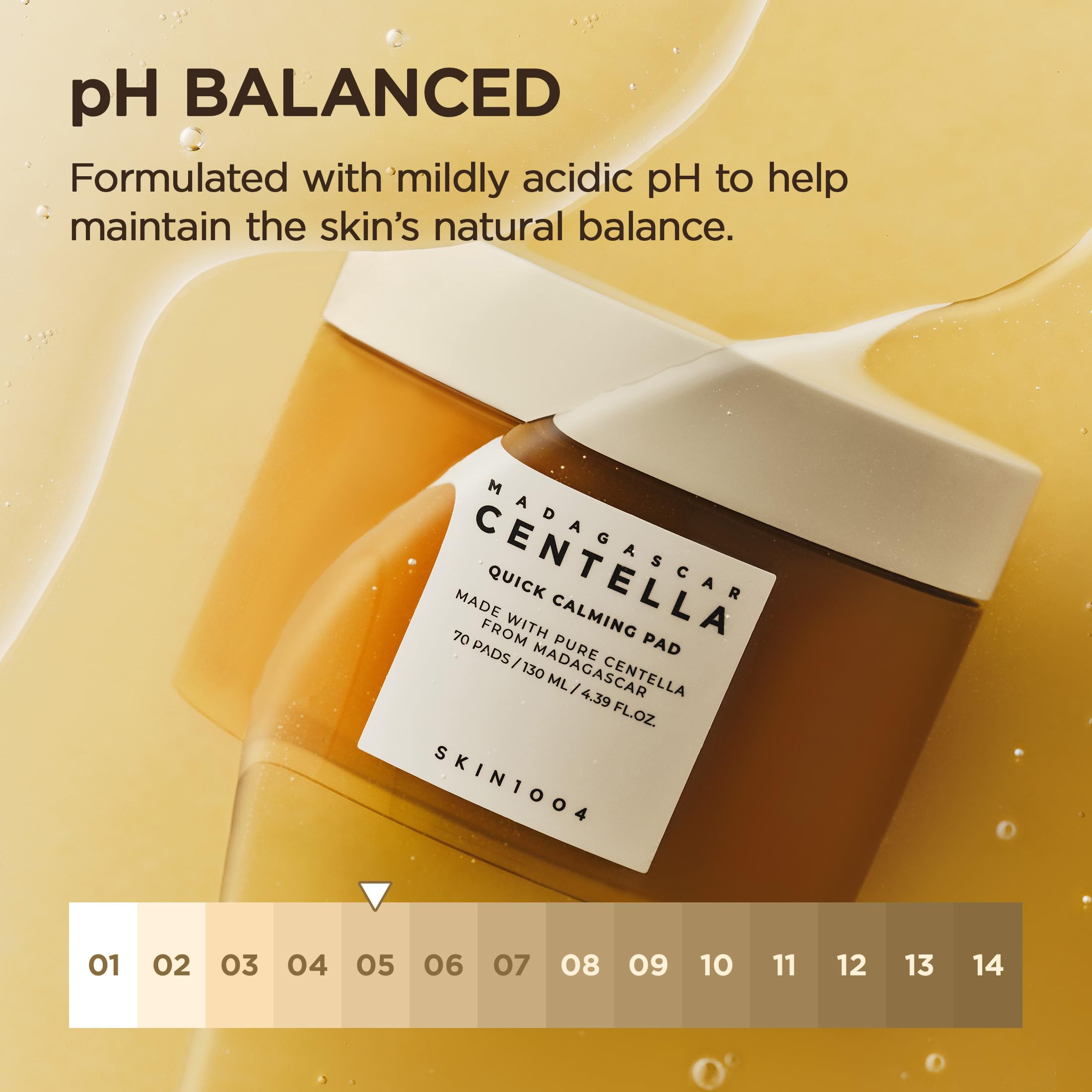 SKIN1004 Centella Quick Calming Pad with PHA for gentle exfoliation.