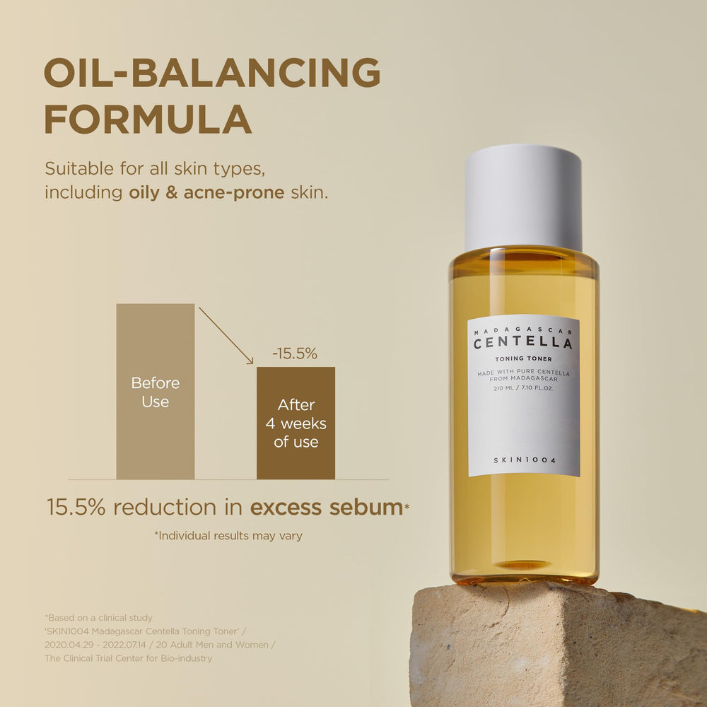 SKIN1004 Centella Toner Madagascar-centella leaf highlight emphasizes natural calming benefits