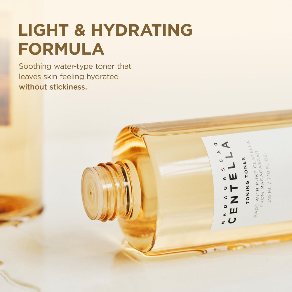 SKIN1004 Centella Toner routine-step shows first step for balanced skin