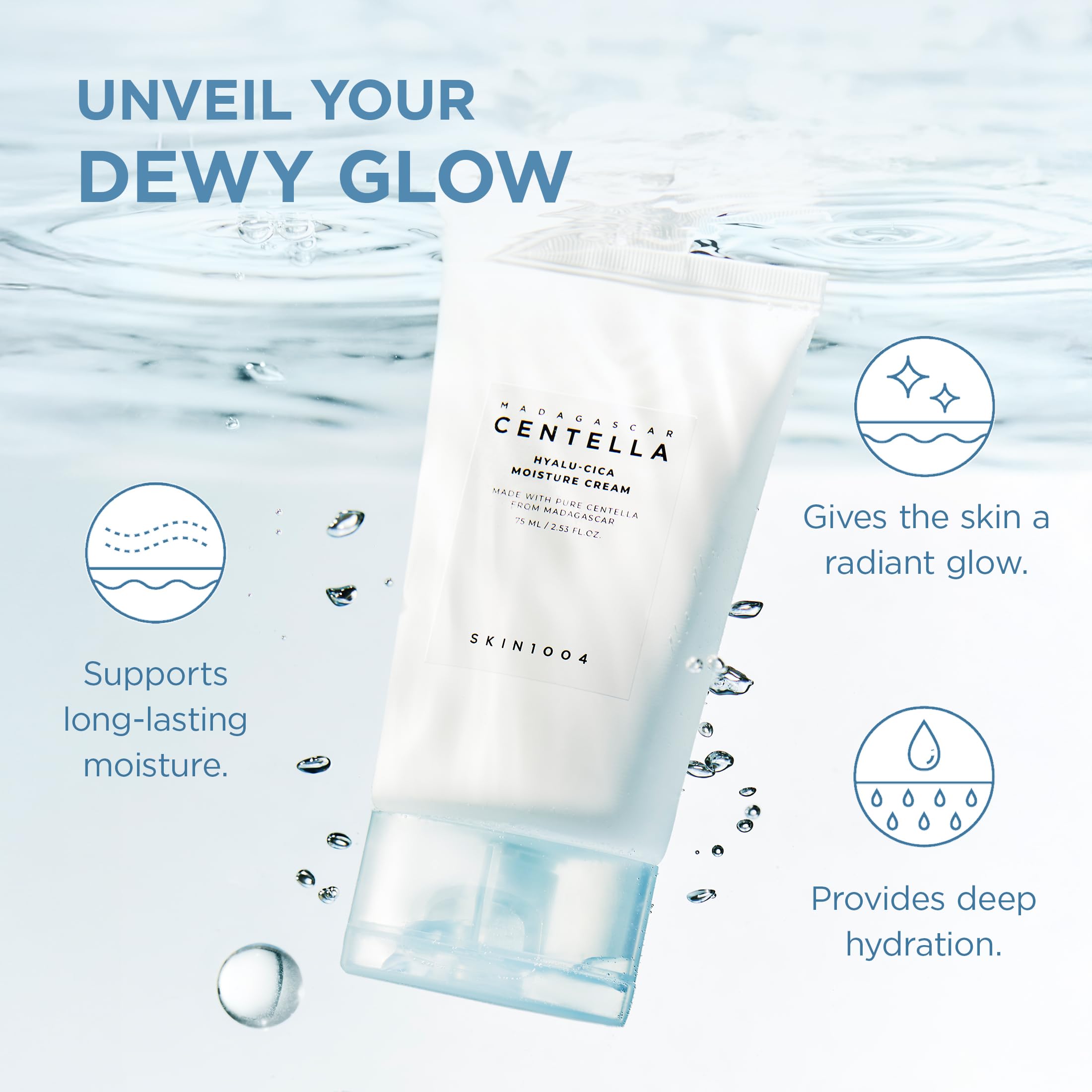Skin1004 Hyalu-Cica Moisture Cream ingredients highlight centella and hyaluronic acid benefits.