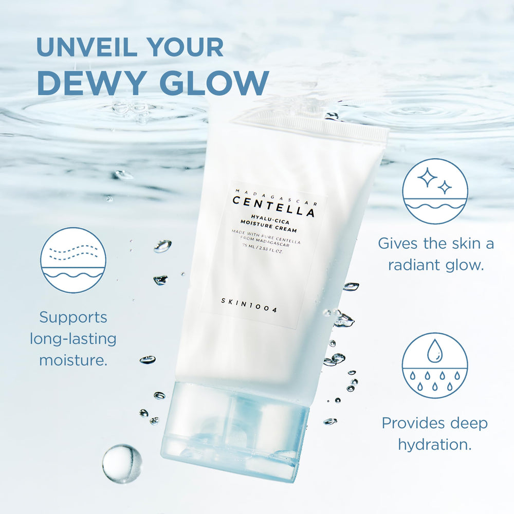 Skin1004 Hyalu-Cica Moisture Cream ingredients highlight centella and hyaluronic acid benefits.