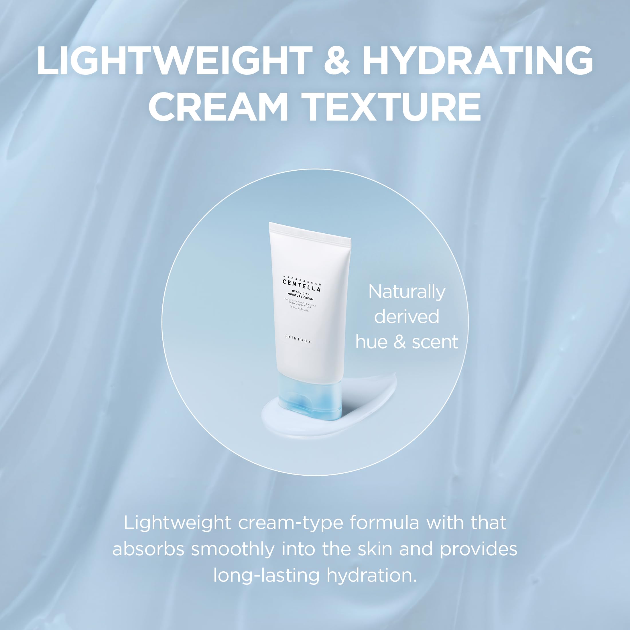 Skin1004 Hyalu-Cica Moisture Cream Madagascar-inspired formula balances and soothes skin.