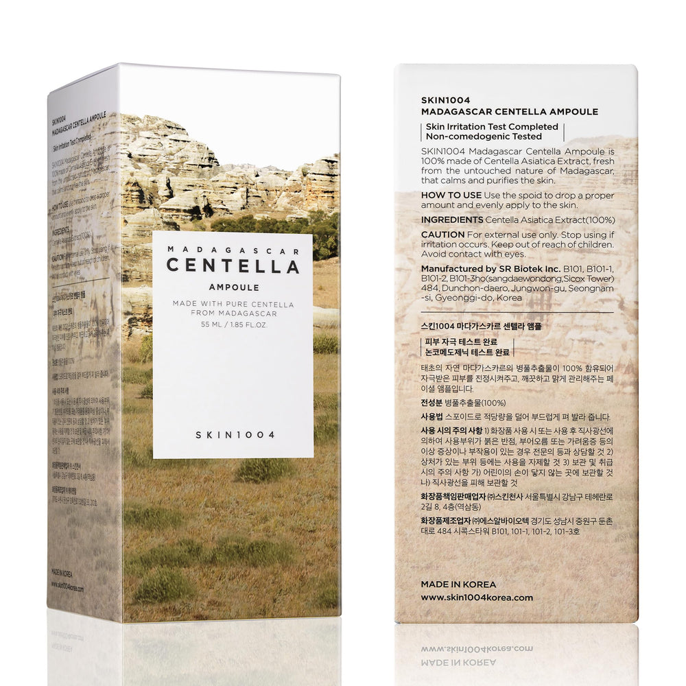 SKIN1004 Ingredients list on pack informs clean formula and minimal additives.