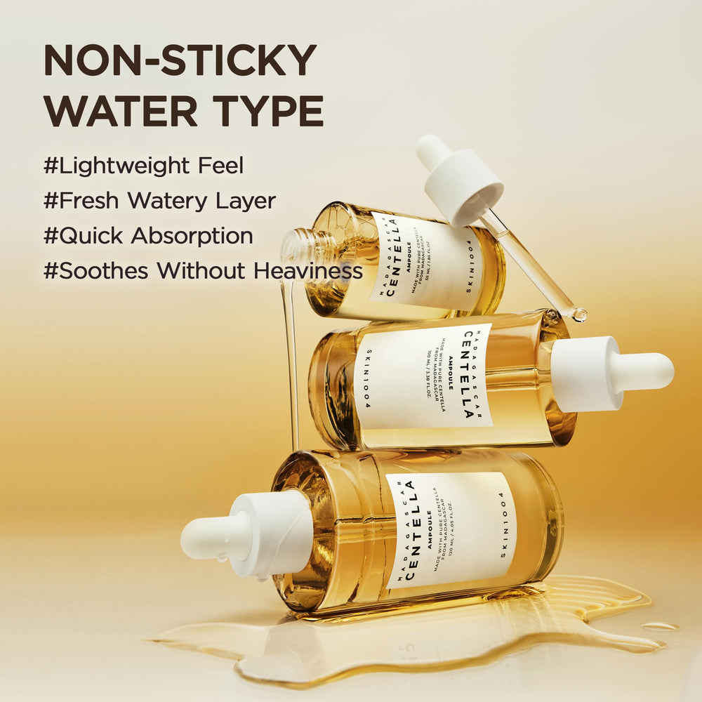 SKIN1004 Madagascar Centella Ampoule packaging highlights clean, dermatologist-tested skincare