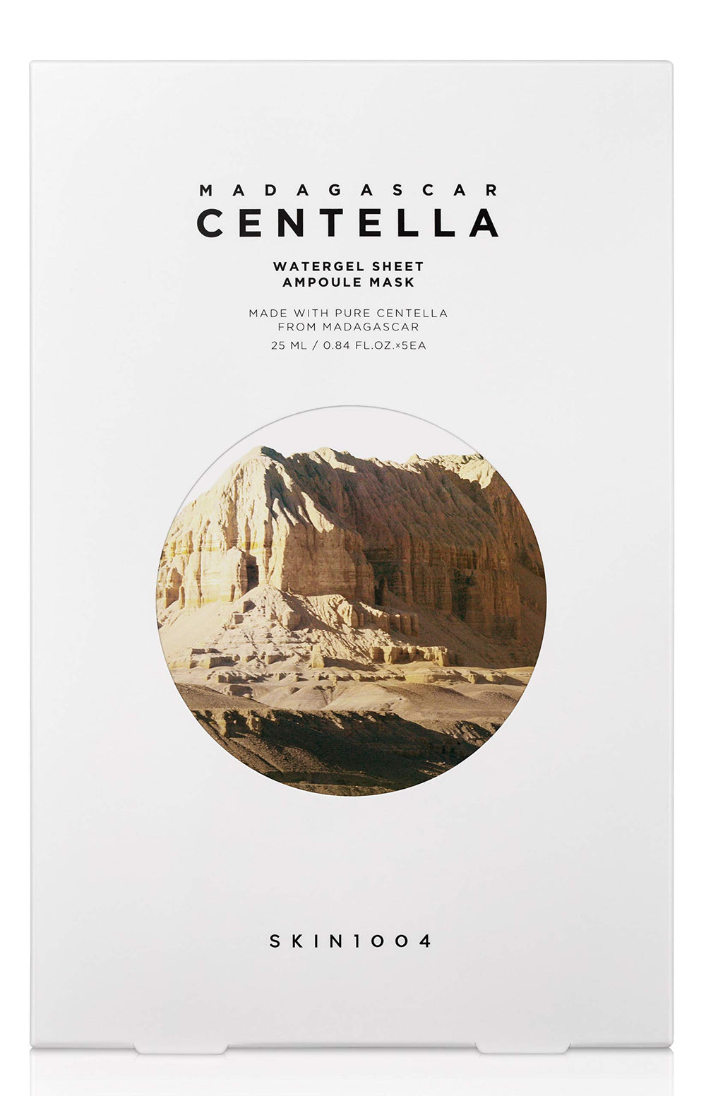 SKIN1004 Madagascar Centella Watergel Sheet Mask box highlights cooling centella infusion for sensitive skin.